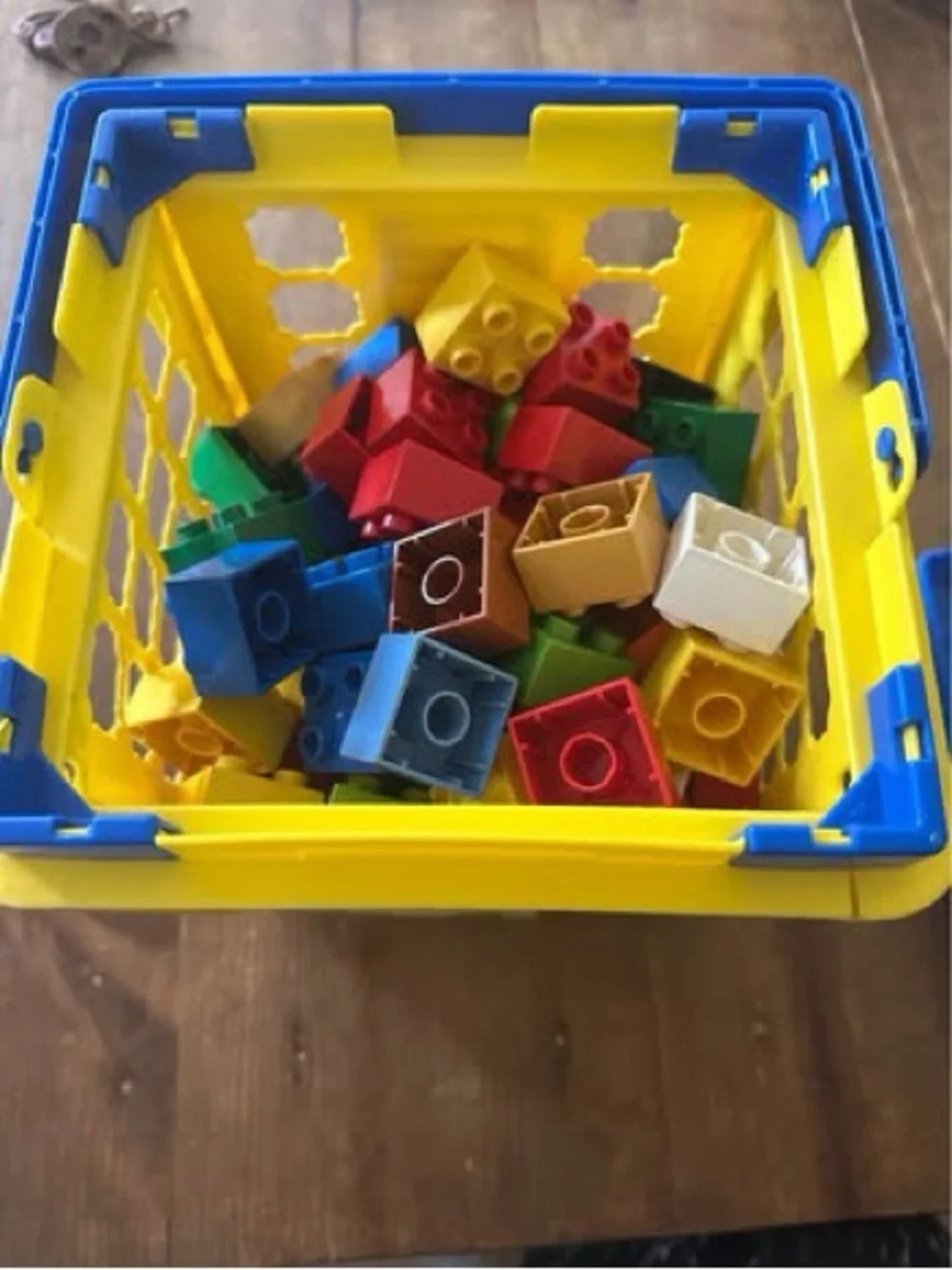 Vintage Ritvik Mega Bloks with Plastic Storage Box and Snap-On Lid